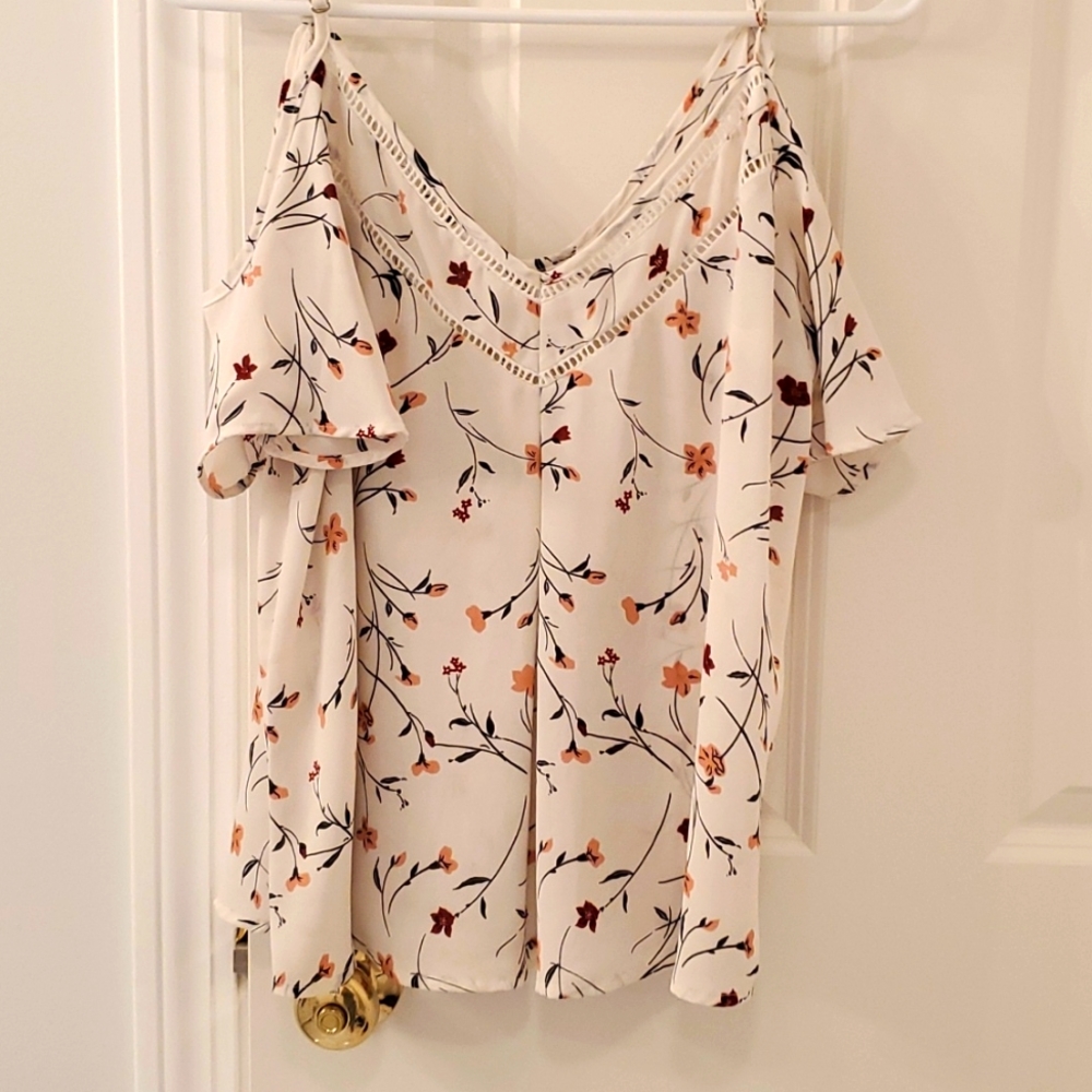 Beautiful off the shoulder flower blouse